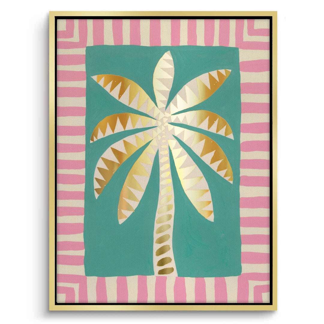 2Gold Palm Tree - Canvas