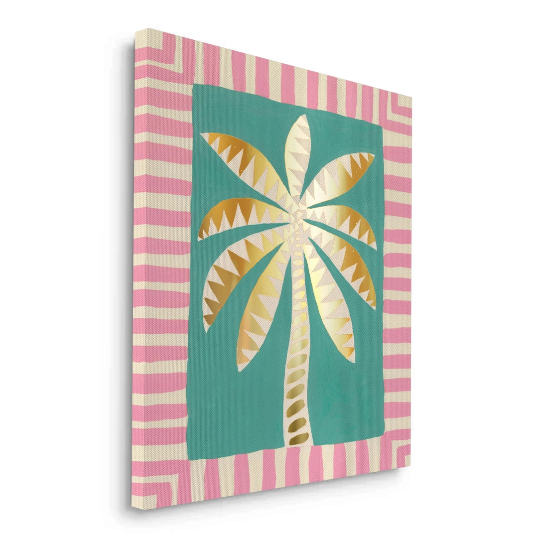 2Gold Palm Tree - Canvas