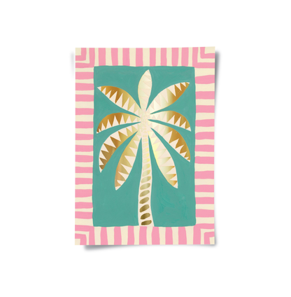 Gold Palm Tree - Poster