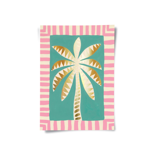 Gold Palm Tree - Poster