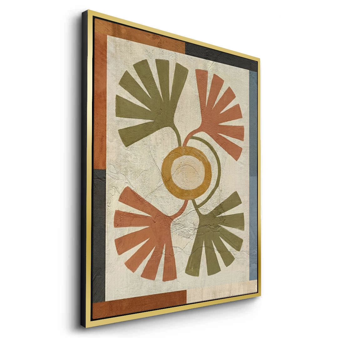 2Symmetrical Botanical Radiance Organic Shapes - Canvas