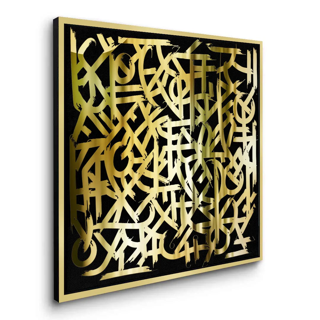Luxury Gold Abstract - Canvas - Jasmineart.ae