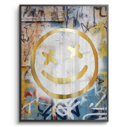 Gold Smiley Face - Fine Art
