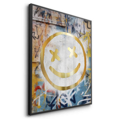 Gold Smiley Face - Fine Art
