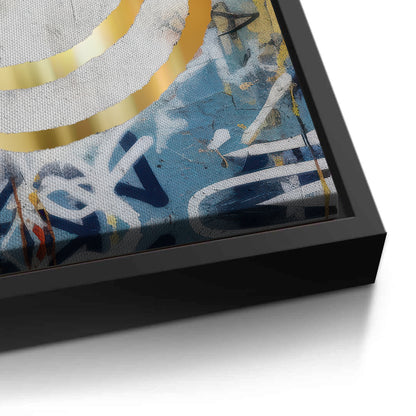 Gold Smiley Face - Canvas