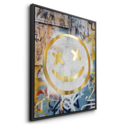Gold Smiley Face - Canvas