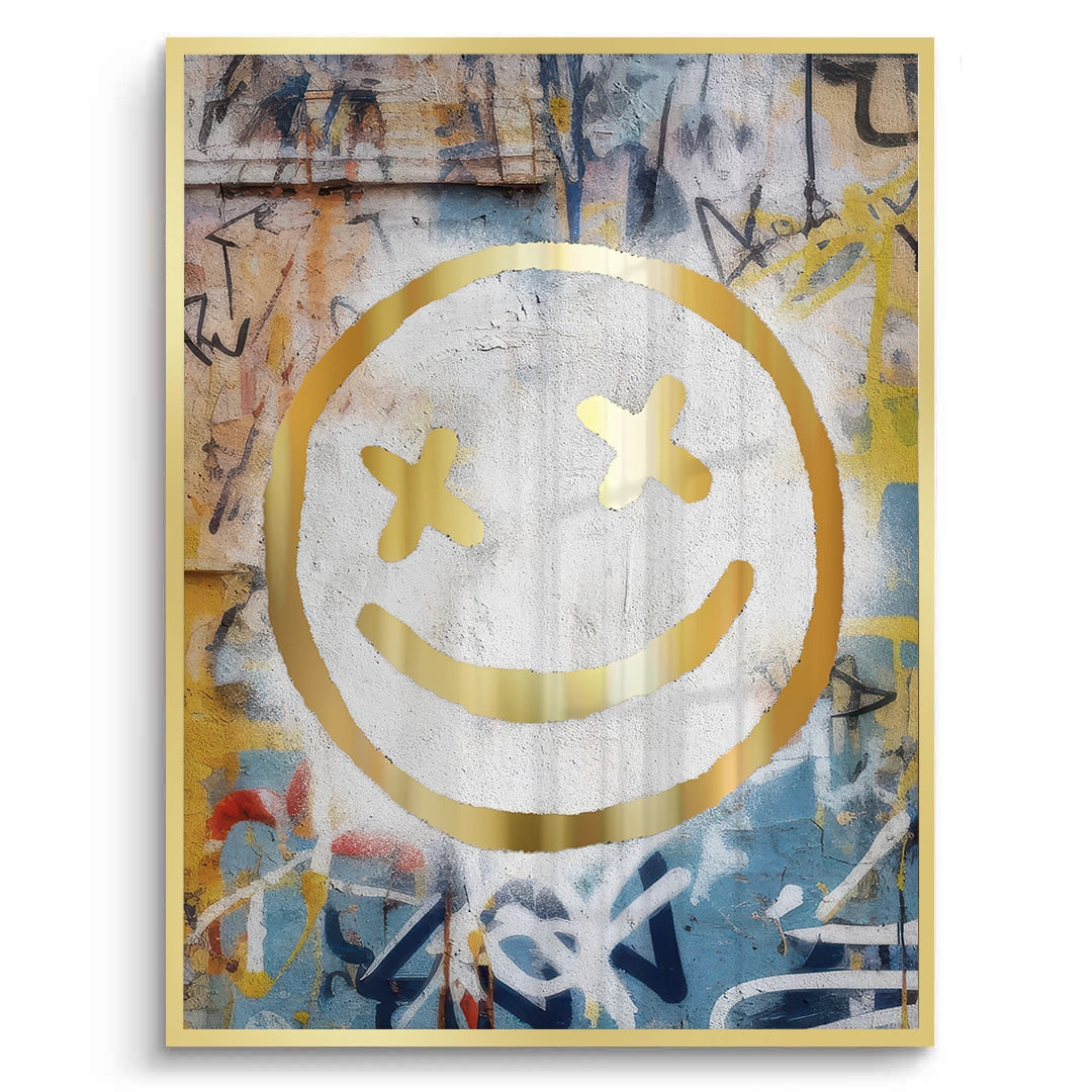 2Gold Smiley Face - Fine Art