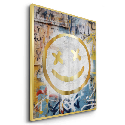Gold Smiley Face - Fine Art