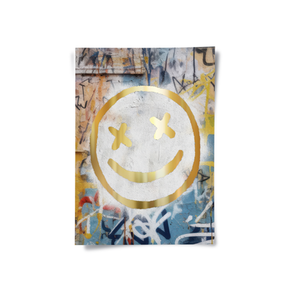 Gold Smiley Face - Poster