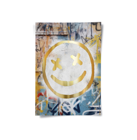 Gold Smiley Face - Poster
