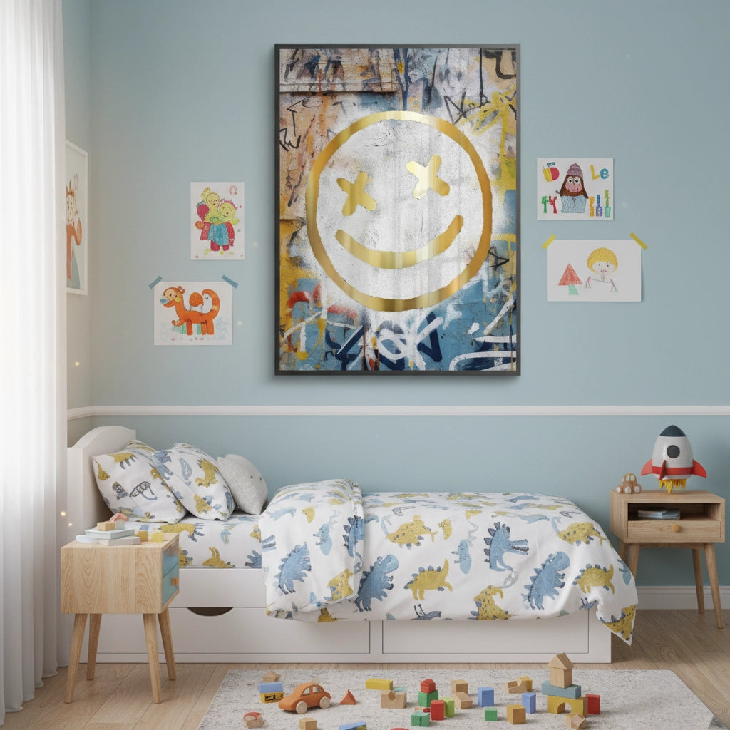 2Gold Smiley Face - Fine Art