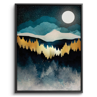 Gold Starry Mountain- Canvas