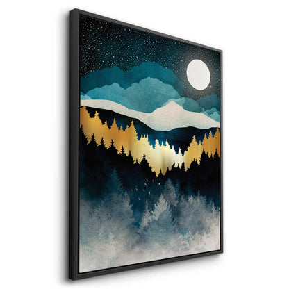 Gold Starry Mountain- Canvas