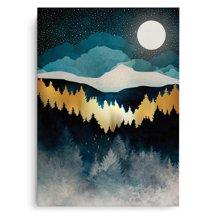Gold Starry Mountain- Canvas