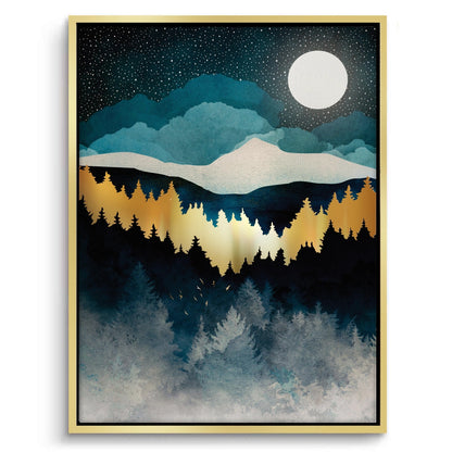 Gold Starry Mountain- Canvas