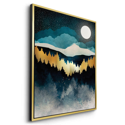 Gold Starry Mountain- Canvas