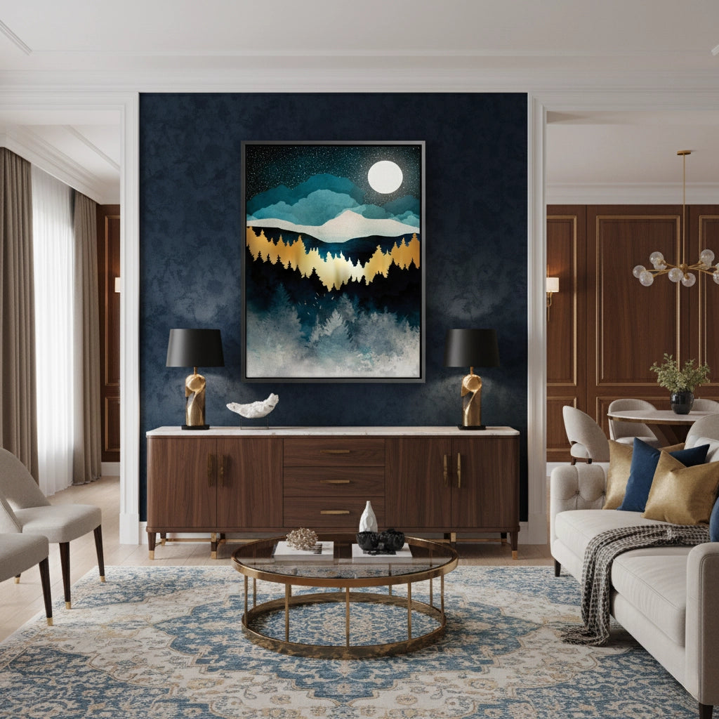 2Gold Starry Mountain- Canvas