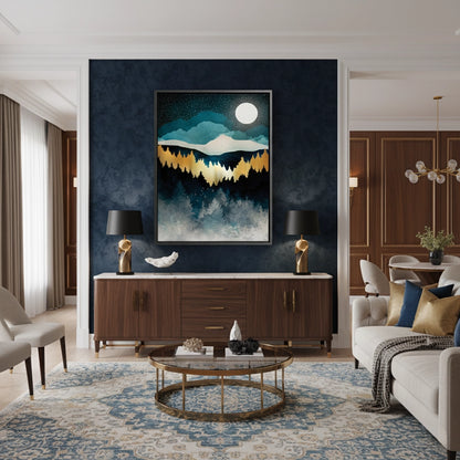 Gold Starry Mountain- Canvas