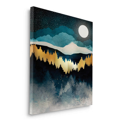 Gold Starry Mountain- Canvas
