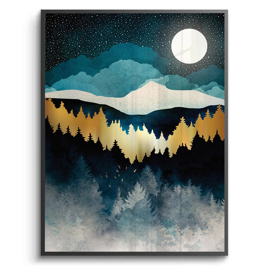 Gold Starry Mountain - Fine Art