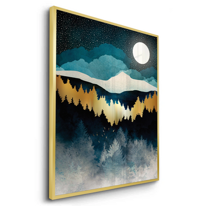 Gold Starry Mountain - Fine Art