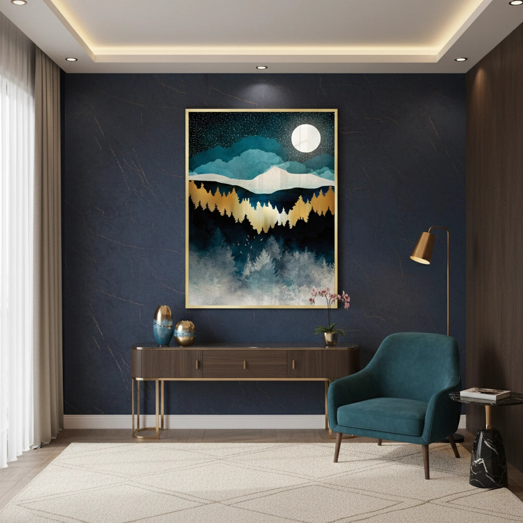 2Gold Starry Mountain - Fine Art