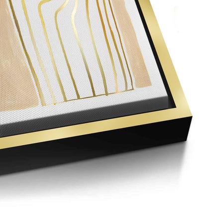 Gold Stripe Vase - Canvas