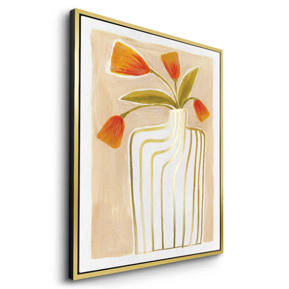 Gold Stripe Vase - Canvas