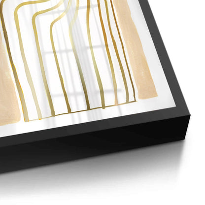 Gold Stripe Vase - Fine Art - Jasmineart.ae