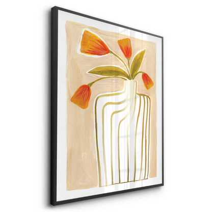 Gold Stripe Vase - Fine Art - Jasmineart.ae