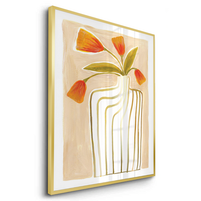 Gold Stripe Vase - Fine Art - Jasmineart.ae