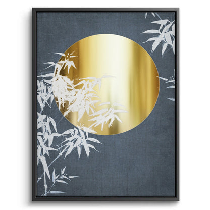 Gold Sun and Bamboo Leaves - Canvas