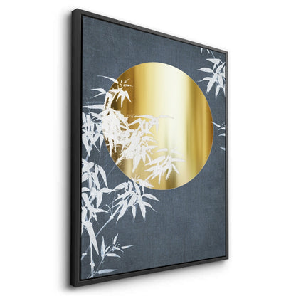 Gold Sun and Bamboo Leaves - Canvas