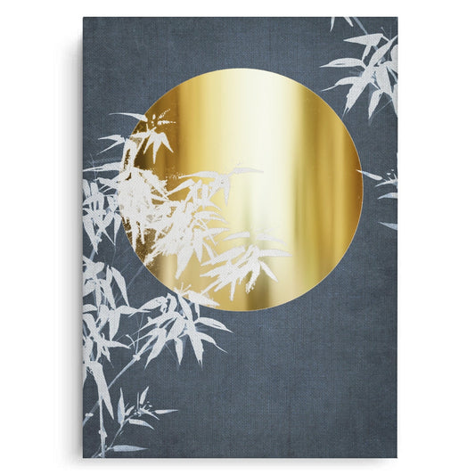 Gold Sun and Bamboo Leaves - Canvas