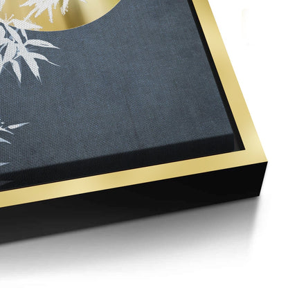 Gold Sun and Bamboo Leaves - Canvas