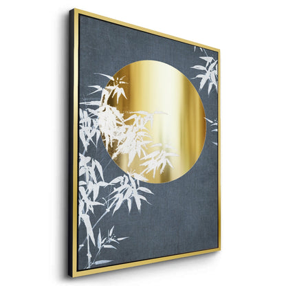 Gold Sun and Bamboo Leaves - Canvas