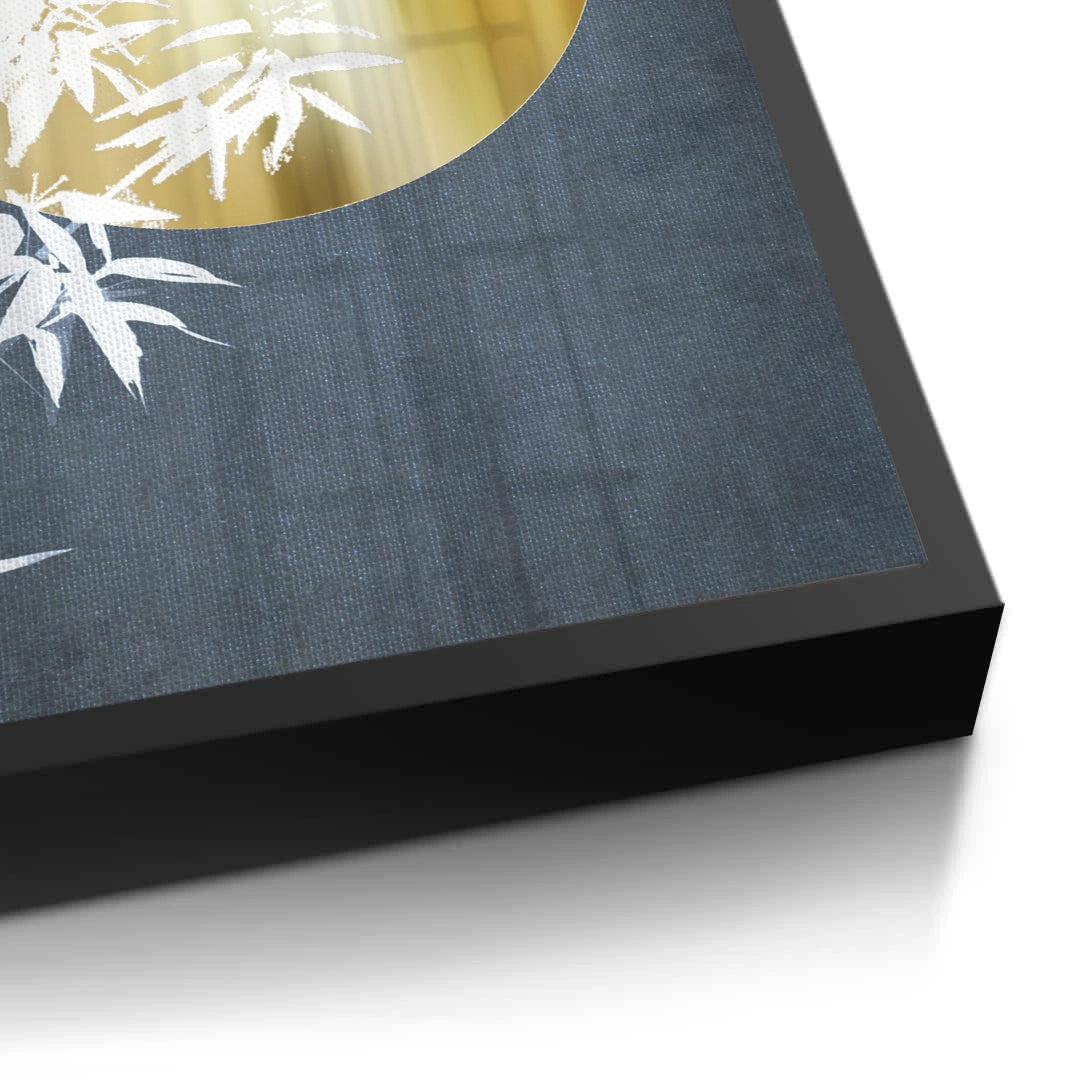 2Gold Sun and Bamboo Leaves - Fine Art