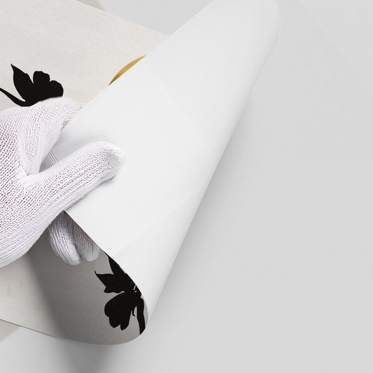 Gold Sun and Black Flower - Poster