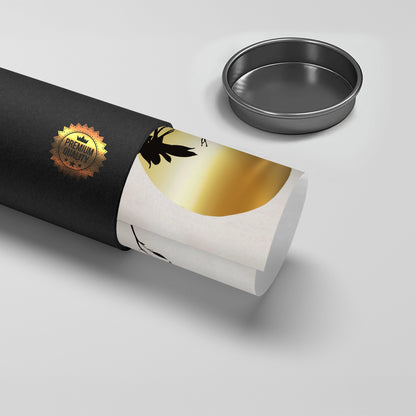Gold Sun and Black Flower - Poster