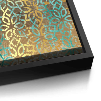 Gold Teal Pattern - Canvas