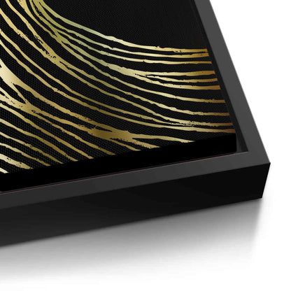Gold Wave Abstract - Canvas