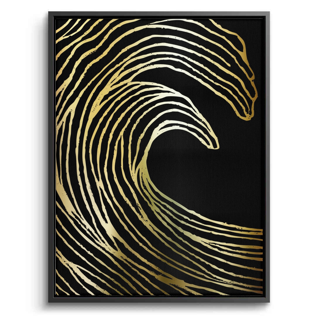 2Gold Wave Abstract - Canvas