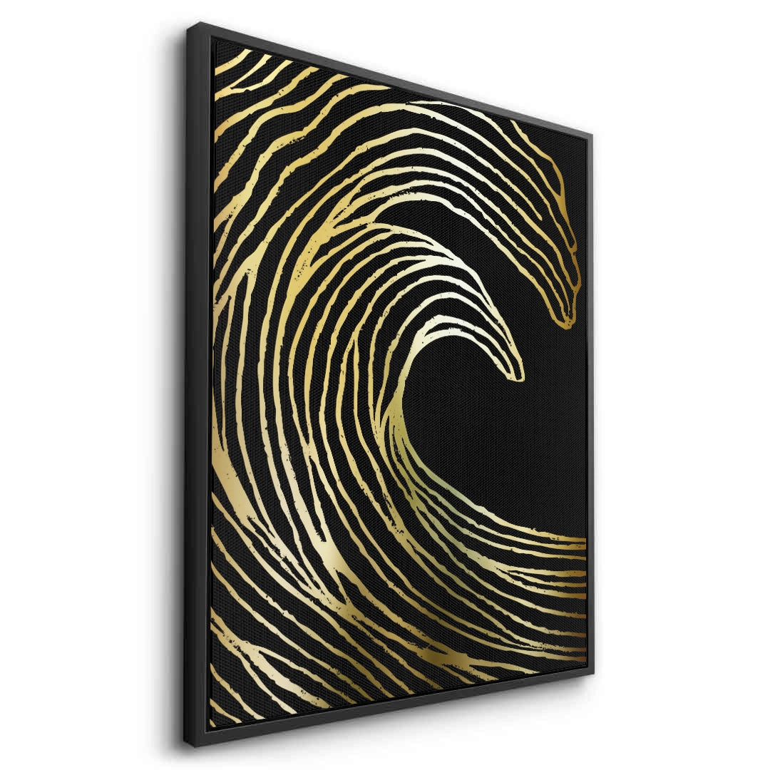 2Gold Wave Abstract - Canvas