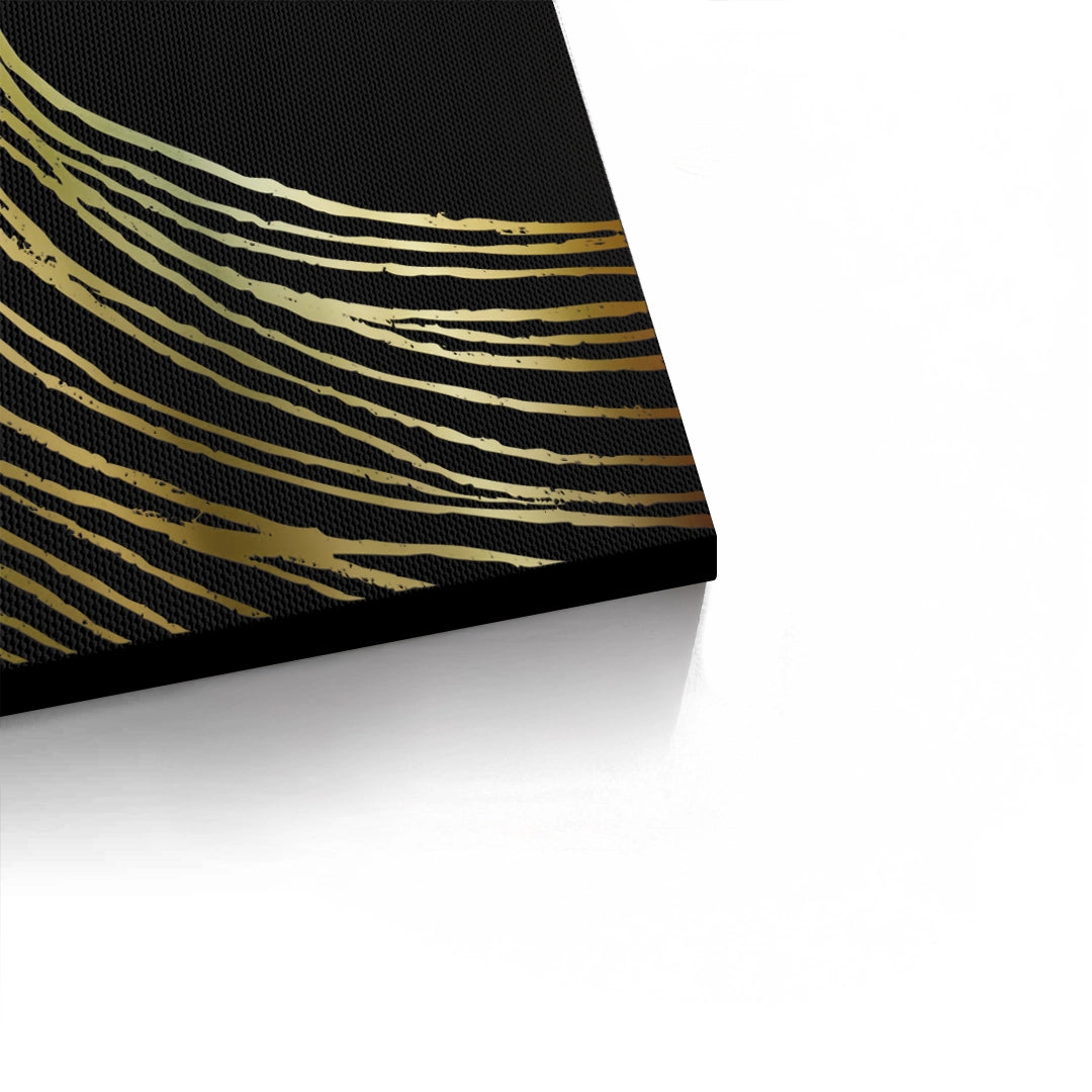 2Gold Wave Abstract - Canvas