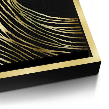 Gold Wave Abstract - Canvas