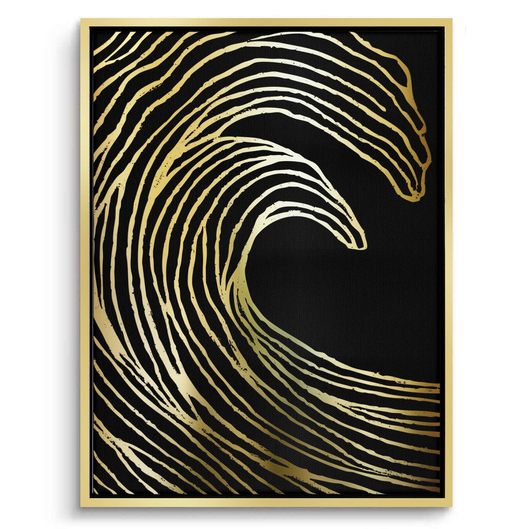 2Gold Wave Abstract - Canvas