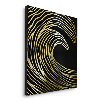 Gold Wave Abstract - Canvas