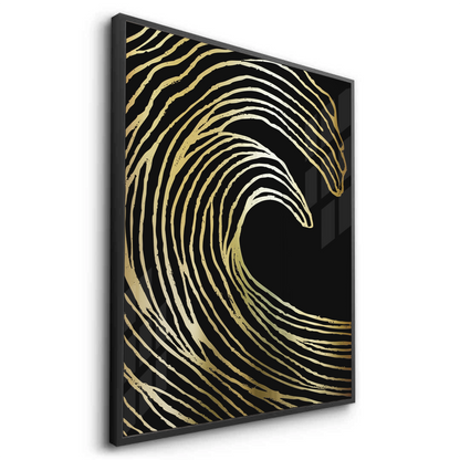 Gold Wave Abstract - Fine Art