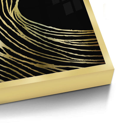 Gold Wave Abstract - Fine Art