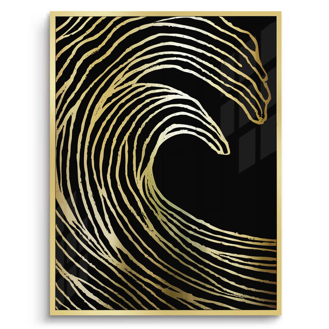 2Gold Wave Abstract - Fine Art
